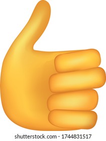 Vector emoji. Smiling emoji. Happy. Cute hand emoticon isolated on white background.