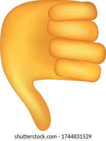 Vector emoji. Smiling emoji. Happy. Cute hand emoticon isolated on white background.