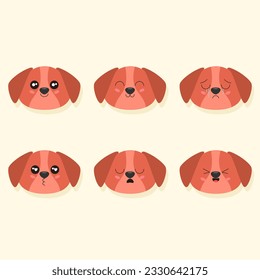 vector emojis of dog animal