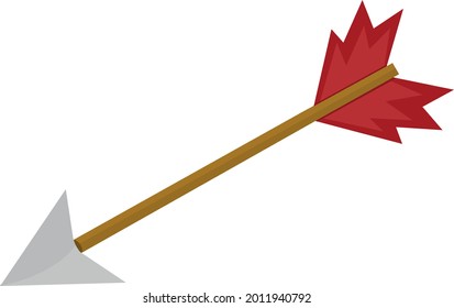 Vector emoticon illustration of an archer arrow