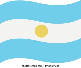 Vector emoticon illustration of Argentina flag