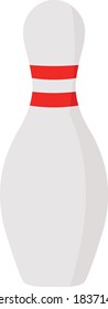 Vector emoticon illustration of a bowling pine