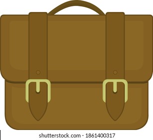 Vector emoticon illustration of a briefcase