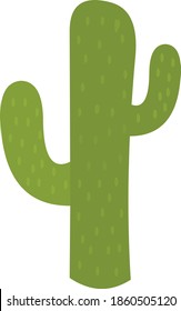 Vector emoticon illustration of a cactus