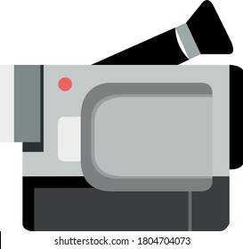 Vector emoticon illustration of a camcorder