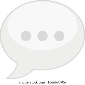 Vector emoticon illustration of a chat speech balloon