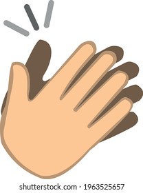 Vektoremotikon-Illustration einer klatschenden Hand