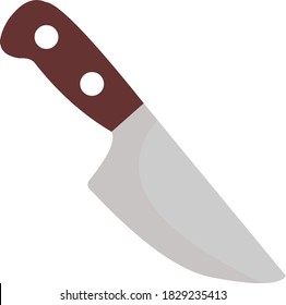 Vector emoticon illustration of a classic kitchen knife
