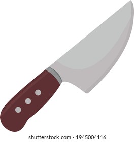 Vector emoticon illustration of a classic kitchen knife