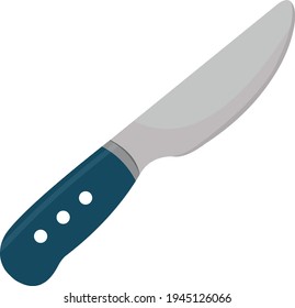 Ilustración vectorial emoticono de un cuchillo de cocina clásico