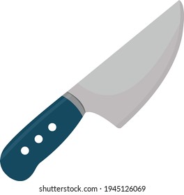 Ilustración vectorial emoticono de un cuchillo de cocina clásico