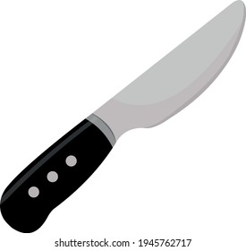 Vector emoticon illustration of a classic kitchen knife