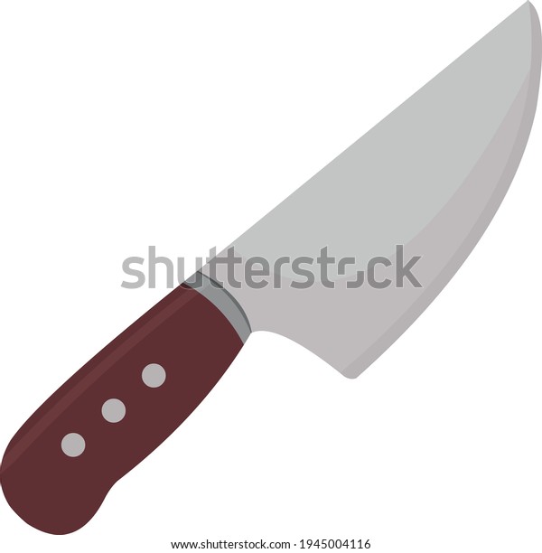 Vector Emoticon Illustration Classic Kitchen Knife Stock Vector