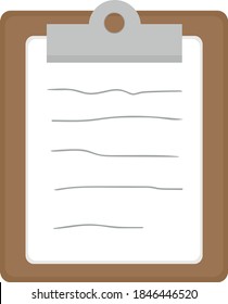 Vector emoticon illustration of a clipboard
