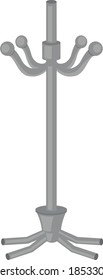 Vector emoticon illustration of a coat rack