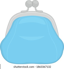 Vector emoticon illustration of a coin purse