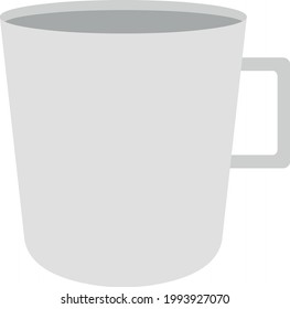 Vector emoticon illustration of a cup of coffee or tea
