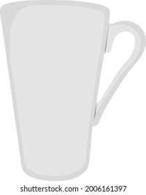 Vector emoticon illustration of a cup of coffee or tea