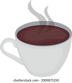 Vector emoticon illustration of a cup of coffee
