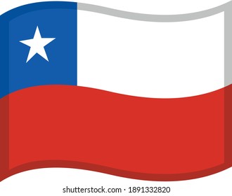 Vector emoticon illustration of the flag of Chile