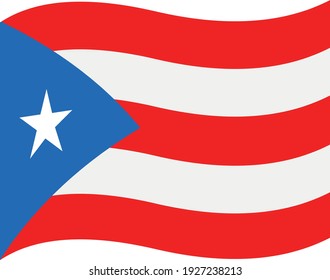 Ilustración vectorial emoticono de la bandera de Puerto Rico