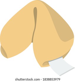 Ilustración vectorial emoticono de una galleta de la fortuna