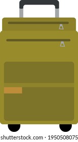 Vector emoticon illustration of a luggage suitcase