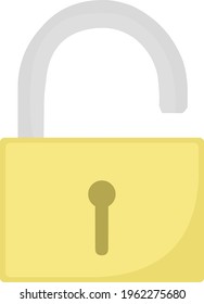 Vector emoticon illustration of an open padlock