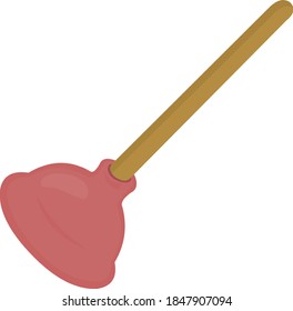 Vector emoticon illustration of a plunger