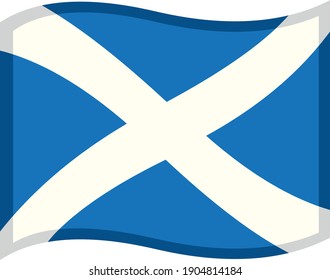 Vector emoticon illustration of scotland flag