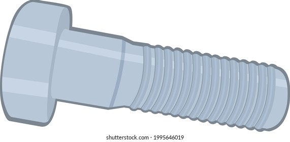 Vector emoticon illustration of a screw