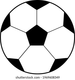 Vector emoticon illustration of a soccer football ball