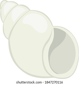 Vector emoticon illustration of a spiral shell