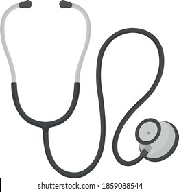 Vector emoticon illustration of a stethoscope