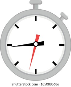 Vector emoticon illustration of a stopwatch