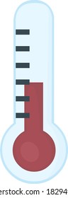 Vector emoticon illustration of a thermometer