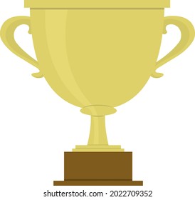 Ilustración vectorial emoticono de una copa trofeo