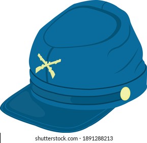 Vector emoticon illustration of a war hat