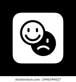 Vector emoticon reaction icon. Perfect for app and web interfaces, infographics, presentations, marketing, etc.