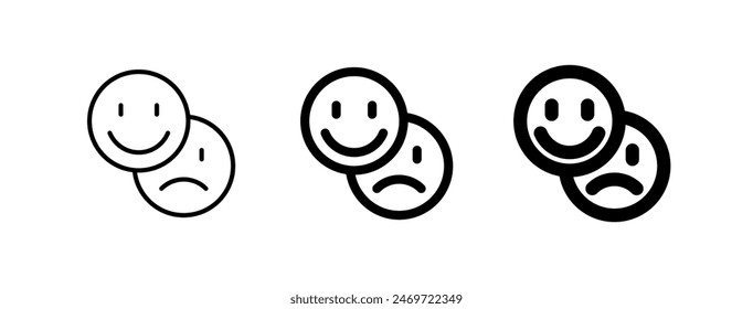 Icono de Vector de emoticono. Perfecto para interfaces de App y Web, infografías, presentaciones, marketing, etc.