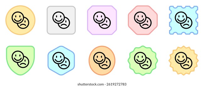 Vector emoticon reaction icon. Perfect for app and web interfaces, infographics, presentations, marketing, etc.