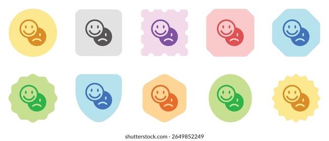 Ícone de reação de emoticon vetorial. Perfeito para aplicativos e interfaces web, infográficos, apresentações, marketing, etc.