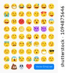 Vector emoticon set. Emoji pack