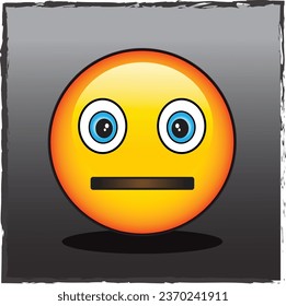 Vector Emoticon Staring Icon (EPS File) This vector emoticon icon depicts a character in a staring expression, making it ideal for various design and creative projects. The icon is available in EPS