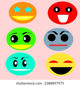 vector emoticons for various kinds of expressions