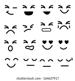 Vector of emotion icon for mobile website and online interface
