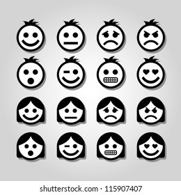 Vector emotion icons.