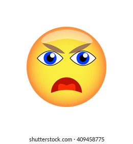 Vector emotional face icons. Smiling Face. 