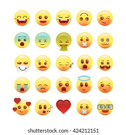 Vector emotional face icons3