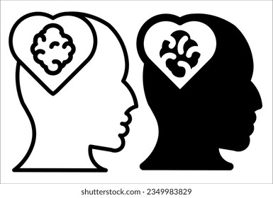 VECTOR EMOTIONAL ICON IN STROKE AND FILL VERSION

